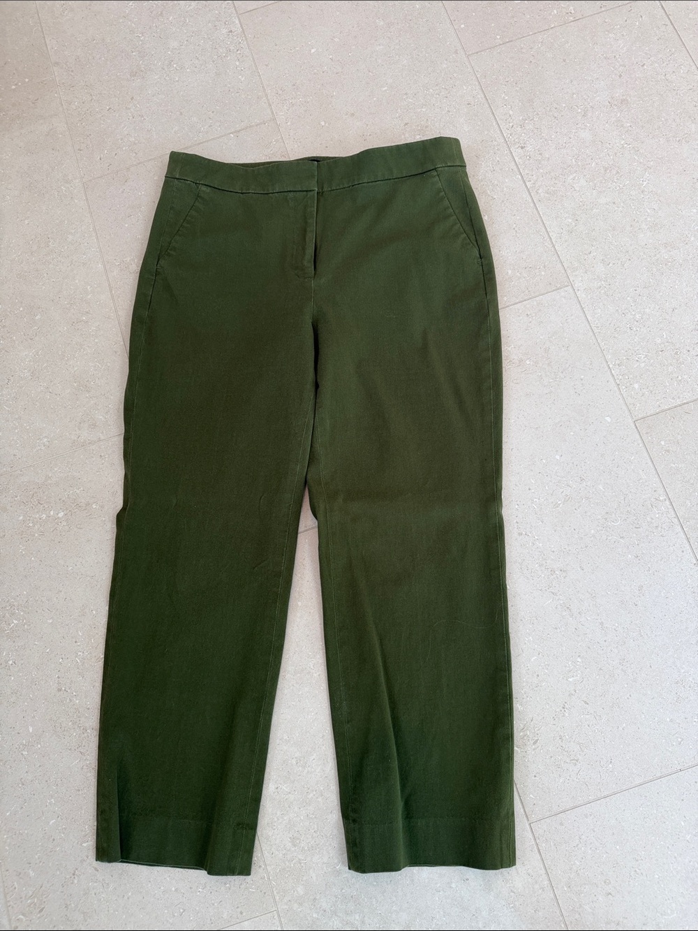 J. Crew Olive Straight-Leg Pants